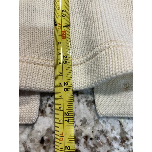 1960’s Burean Letterman Cardigan Sweater Size 36 Cream/Red PHS Band - Picture 15 of 16